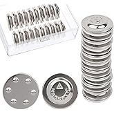 36pcs Magnetic Name Badge Holder, Name Tags Magnets Adhesive Round ID Badge Holder Strong Fasteners to Secure and Display Credentials with Storage Box