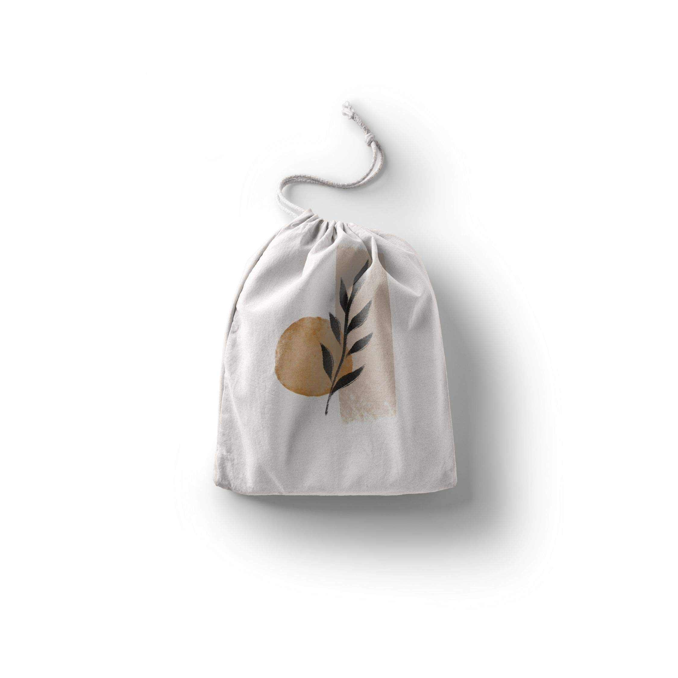Bonamaison Printed Cotton Produce Bag with Drawstring, Reusable Grocery Bag, Biodegradable Eco-Friendly Bags, Travel Pouch, Sachet Bags, Shopping Bag, Eco Friendly, Foldable, Size: 30x40 Cm