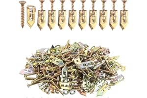 180 Pcs Self Drilling Drywall Anchors with Screws Kit Metal Expansion Bolts for Drywall No Drill or Holes in Wall for Picture