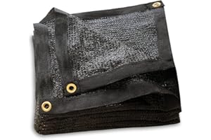 HORTIFAN 40% Garden Sunblock Shade Cloth, 12 x 18 FT Durable Taped Edge with Grommets UV Resistant Black Garden Shade Net for Plants, Greenhouse, Vegetables and Patio