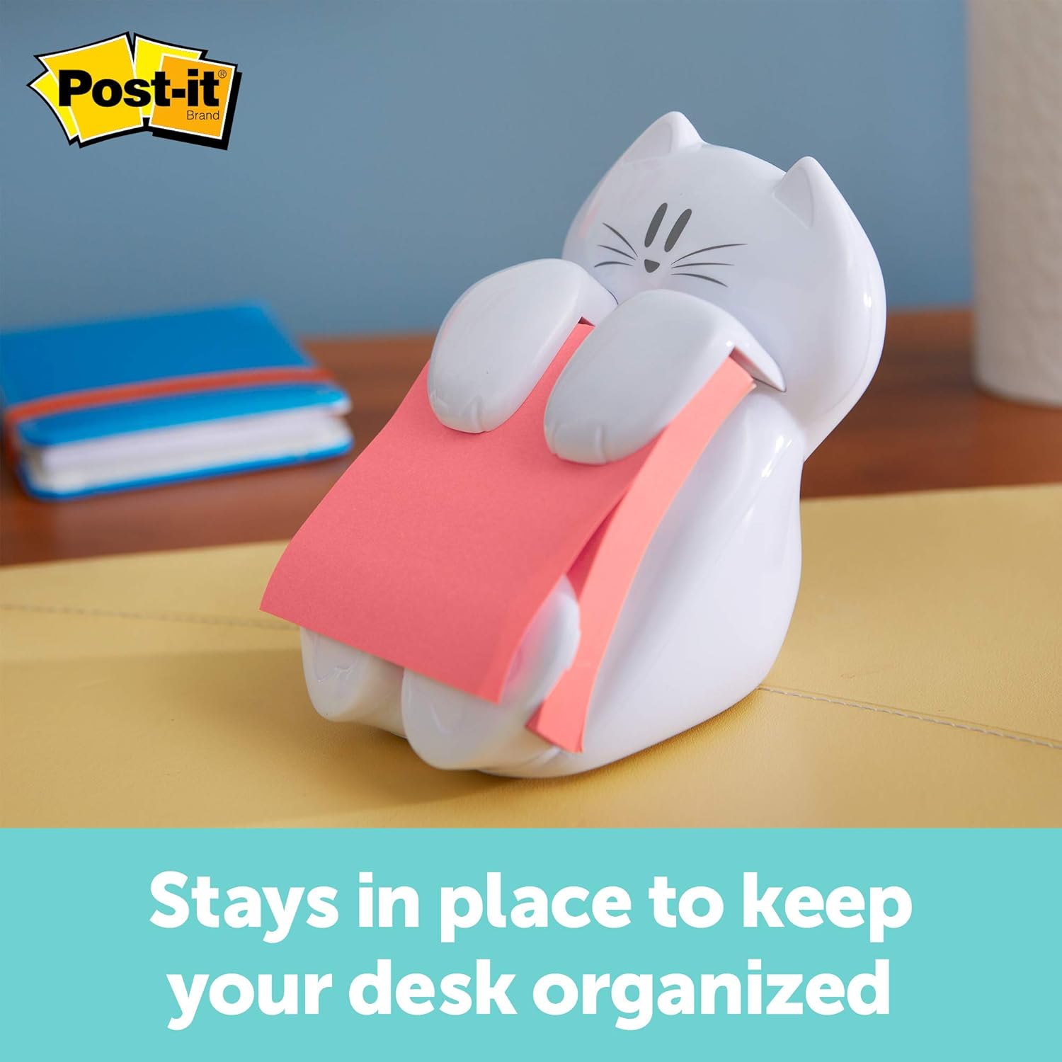 Post-it Pop-up Note Dispenser, Cat design, 3 in x 3 in, 1 Dispenser/Pack (CAT-330) : Office Products