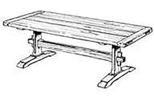 Woodcraft Project Paper Plan To Build Trestle Coffee Table - Material Not Included