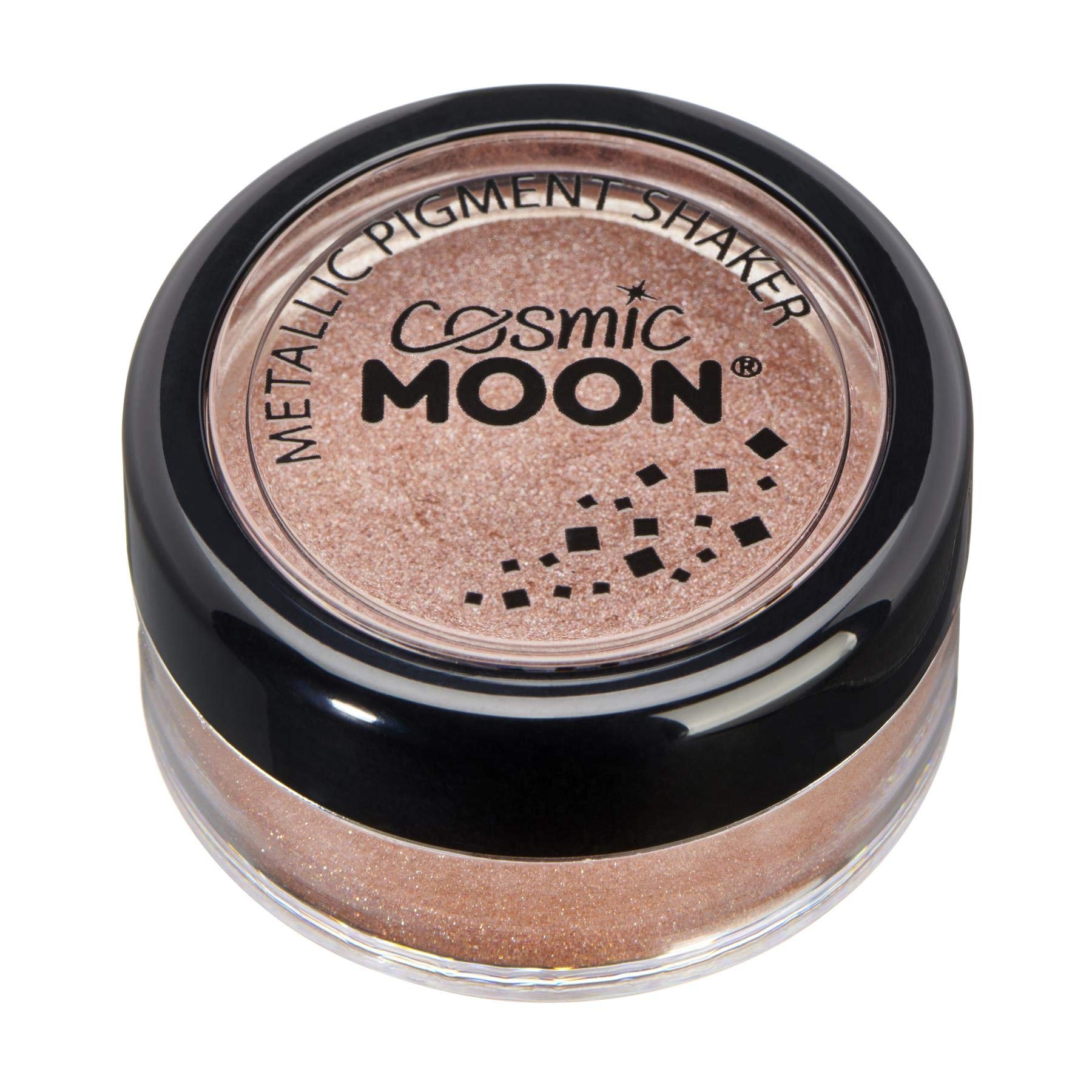 Cosmic Moon Matte Metallic Pigment Loose Face Powder | Rose Gold Cosmetic Pearlescent Powder | Eye Shadow, Makeup for Face, Eyes & Body