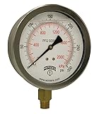 Winters 4" Dial Size, Liquid Filled Industrial