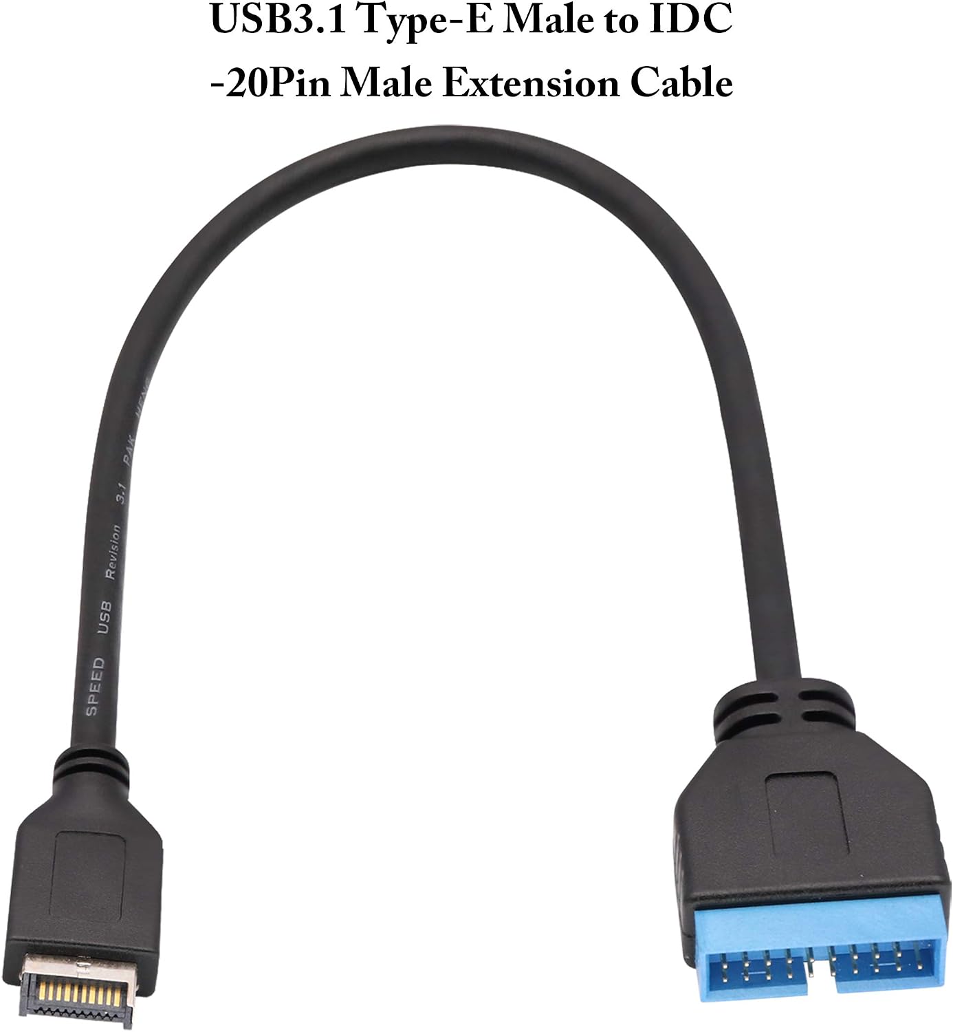 zdyCGTime USB 3.1 Front Panel Header to USB 3.0 20Pin Header Motherboard Extension Cable Adapter,Compatible with ASUS/STRIX Z270I/Z270G,etc.(30cm/Black) - Image 3
