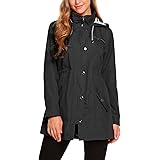ZHENWEI Womens Lightweight Hooded Waterproof Active Outdoor Rain Jacket S-XXL