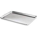 New Star Foodservice 36893 Commercial-Grade 18-Gauge Aluminum Sheet Pan/Bun Pan, 15" L x 21" W x 1" H (Two Thirds size) | Mea