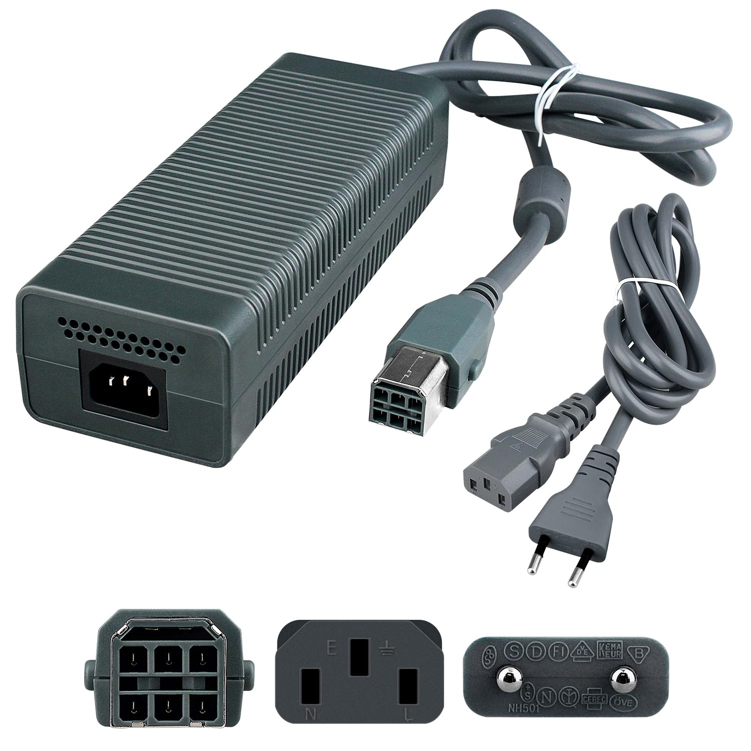 OSTENT 100-240V 203W EU Plug AC Adapter Power Supply Brick Cable Cord for Microsoft Xbox 360 Console