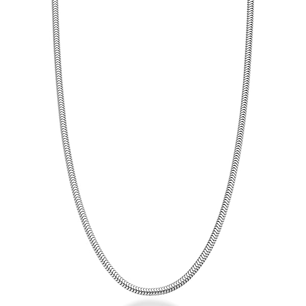 Amazon.com: ARGENTO REALE 925 Sterling Silver Necklace 2MM-5MM