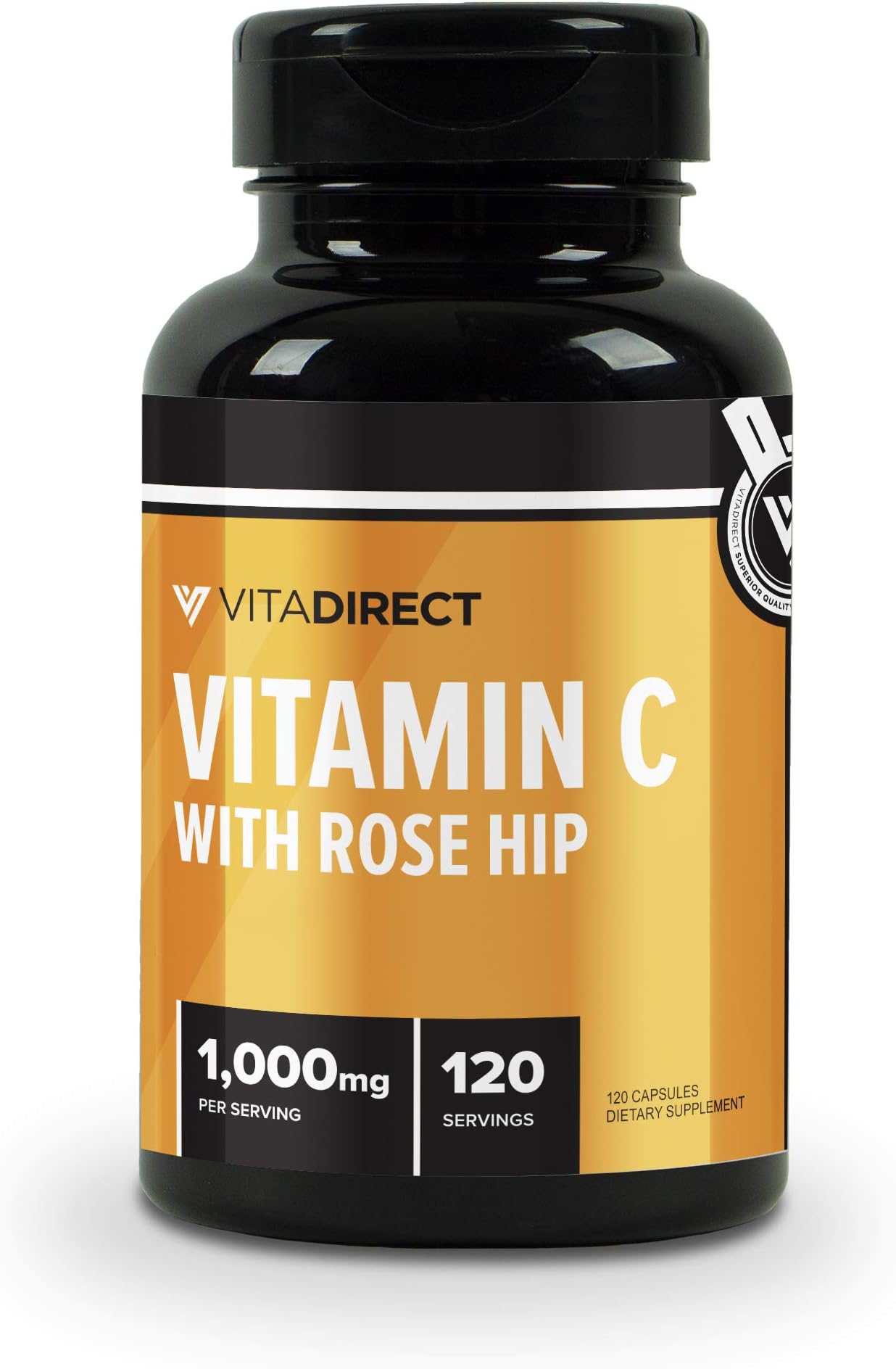 VitaDirect Vitamin C with Rose Hip (1,000mg) (120 CAPS)