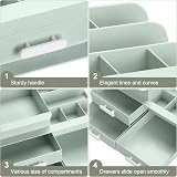 BTGGG Makeup Organiser with Drawers Green Cosmetic Storage Box view 4