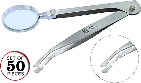 Smi 13 Cm Professional Eyebrow Tweezers With Magnifying Glass