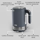 Breville High Gloss Electric Kettle 1.7L 3kW Grey Stainless VKT154 view 5