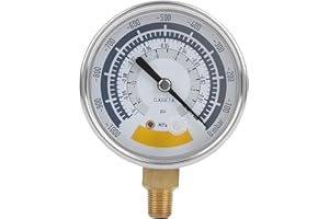 014psi -200 Mbar Vacuum Gauges 13×10×3 Pressure Accurate Instrument for Vacuum Pump 0 14psi Npt 1 8in Connector 014psi Tools