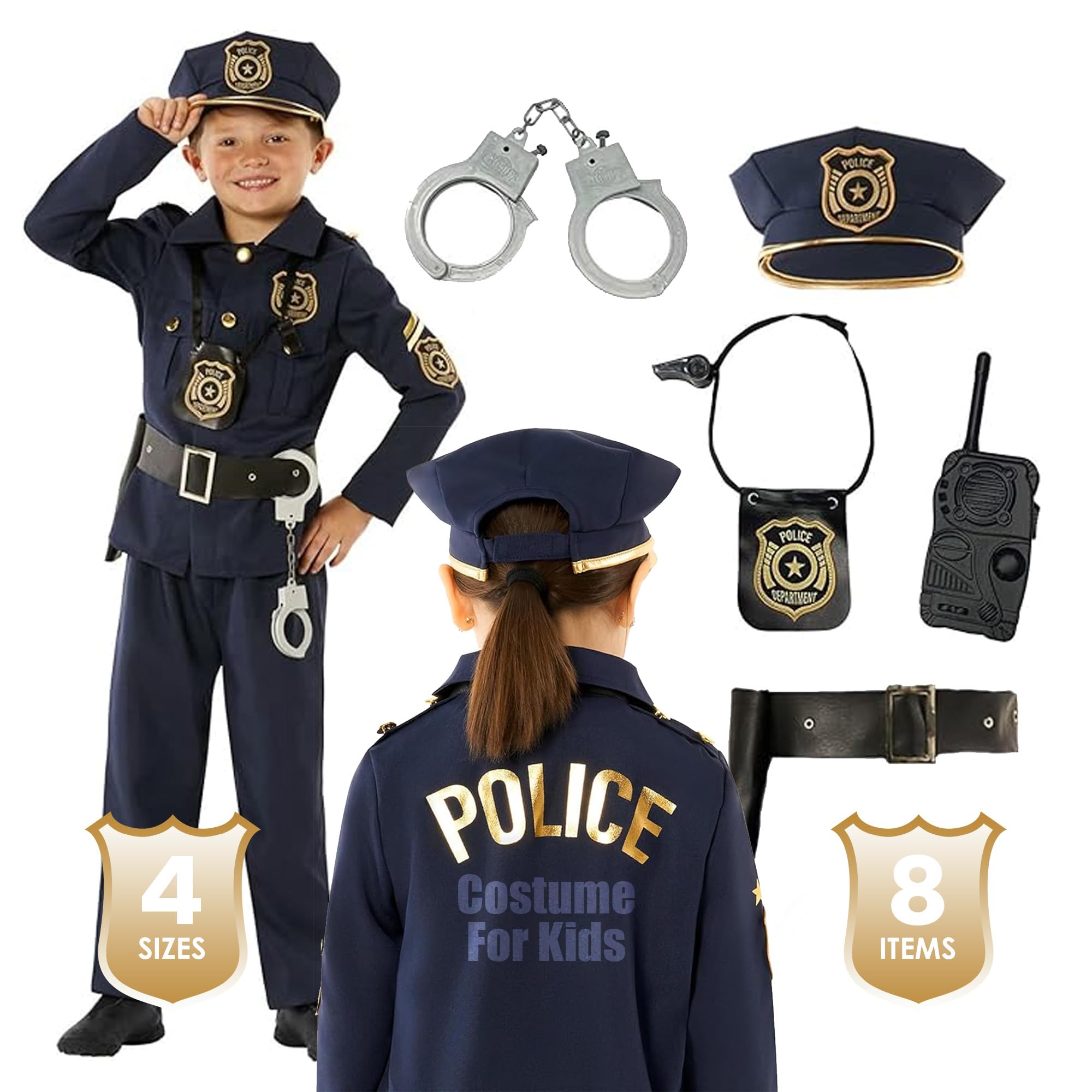 Morph Kids Police Officer Uniform - Childrens Police Costume for Kids
