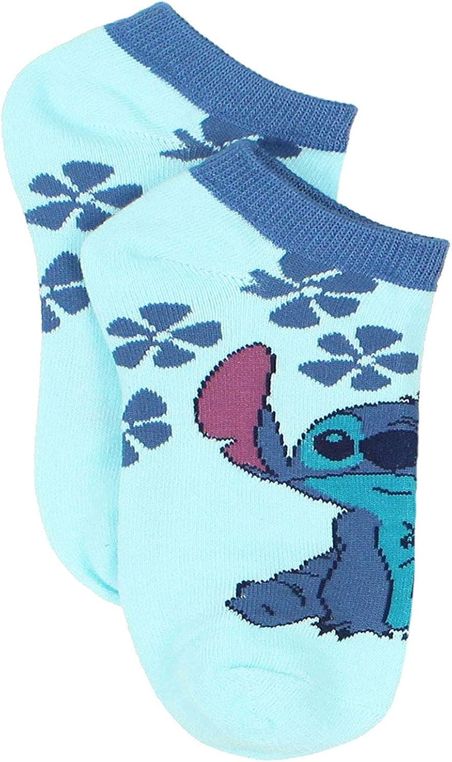 Disney Lilo & Stitch Womens 6 pack Socks (9-11 (Shoe: 4-10), Stitch Blue): Clothing