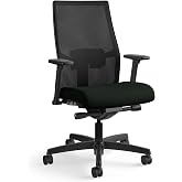 HON Ignition 2.0 Ergonomic Office Chair, Lumbar Support, Desk Chair, Black | Ergonomic office desk chair with lumbar support, adjustable arms, office decor, workstation comfort for focused productivity