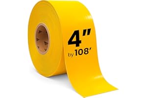 DuraMark EC700 Floor Marking Tape for Concrete and Pavement | Industrial Marking Tape for Warehouses | Long-Lasting | High Durability, Yellow, 4 Inches by 108 Feet