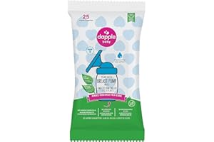 Dapple Baby Breast Pump Cleaner Wipes, Fragrance Free, 25 count