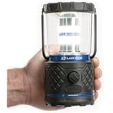 LUXPRO Rechargeable Dual-Power 2000 Lumen LED Lantern for Up to 150 Hours of Use - Camping Lantern with Built-in Power Bank - Dimmable LED Light with IPX4 Water-Resistant Rating (Modern)