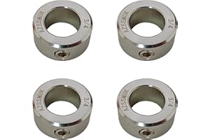 AZSSMUK 3/4" Bore Stainless Steel Axle Shaft Collars w/Set Screw,4-piece