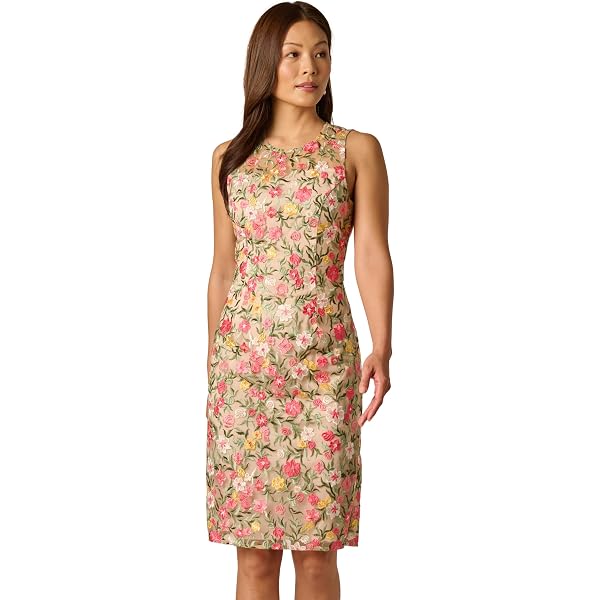 Amazon.com: Adrianna Papell Women's Embroidered Bell Sleeve Dress, Hot  Pink, 4 : Clothing, Shoes & Jewelry