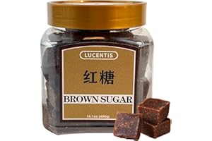 Chinese Brown Sugar Cubes �C 14.2oz (400g) Handmade Yunnan Dark Brown Sugar �C Natural Sweetener for Tea & Coffee, Canned Packa