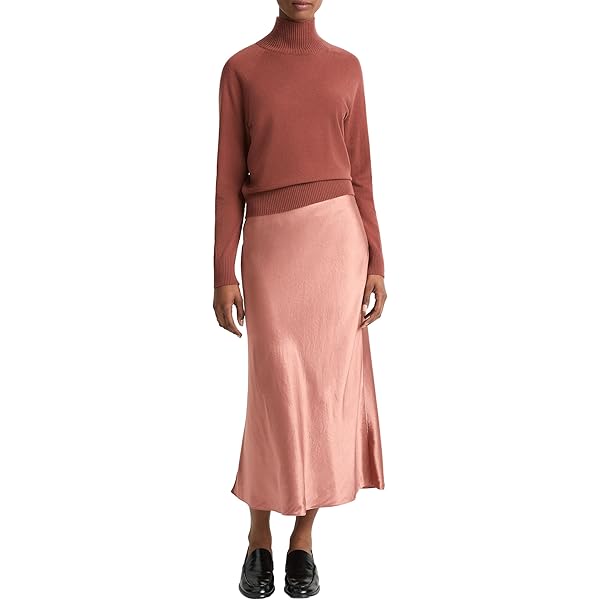 fitted lace wedding dress Vince Long Sleeve Mock Neck Dress Sand Shell XL at Amazon Women's Clothing  store