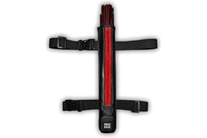 HOUSE OF RAVE LED Hand Fan Holder - Secret Rear Pocket Fan Holster - Vegan Leather LED Holster for Rave Fans - LED Fan Holder for Waist or Thigh