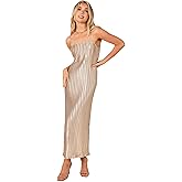 Petal & Pup Womens Liza Pleated Maxi Dress