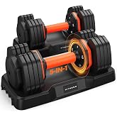 2026 FDB2 Updated Adjustable Dumbbell Set of 2, 5-in-1/10-in-1 Weights Dumbbell Set with Storage Box, 25lbs/55lbs Adjustable Weights with Anti-slip Silicone Grip, Weight Set For Home Gym Suit both Men and Women