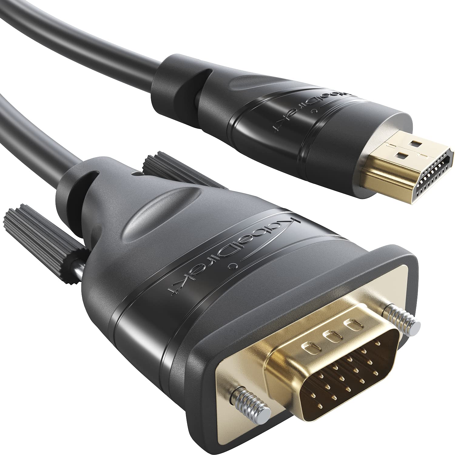 HDMI-VGA adapter cable – 3m (High Speed HDMI to VGA/15-pin D-sub, monitor cable to connect PCs, laptops, and other devices to screens at Full HD/1080p and a fast 60Hz) by CableDirect