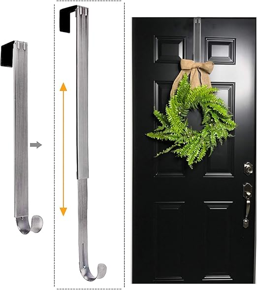 LBSUN Wreath Hanger, Adjustable Over The Door Wreath Hanger Wreath