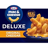 Kraft Deluxe Mac and Cheese Dinner, Original Cheddar Cheese, 14 oz | for Easy Dinner or Dinner Sides No Artificial Dyes or Flavors No Artificial Flavors Or Dyes, Made With Real Cheddar Cheese