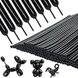 PIGETALE 260 Balloons 100PCS Black Twisting Animal