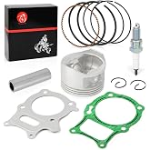 Top End Piston &amp; Ring W/Gasket kit STD 68.5mm For Honda Recon 250 TRX250 | TRX250EX,TRX250X,TRX250TE,TRX250TM,Sportrax 250,06131-HM8-A40,13101-HM8-A40,13011-HM8-003,12251-HN6-000,12191-HM8-000