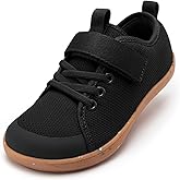 Rihero Kids Barefoot Shoes Boys Girls Wide Toe Box Walking Shoes Breathable Toddler Little Big Kid Sneakers