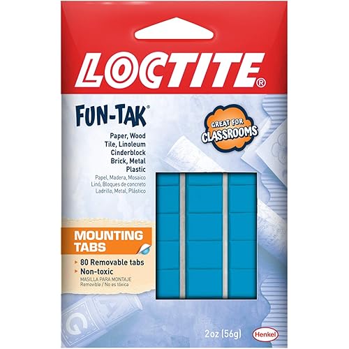 Loctite Fun-Tak Mounting Putty Tabs, 2-Ounce, 12-Pack (1865809-12)