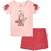 Strawberry Shortcake Girls Short Set - 2 Piece T-Shirt and French Terry Shorts for Toddler Girls (2T-6X)