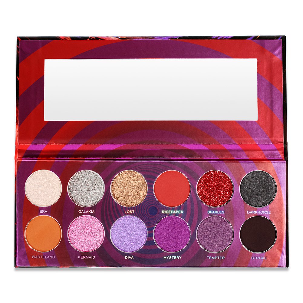 DE\'LANCI Maelstrom Eyeshadow Palette, 12 Colors Matte Shimmer Velvet Texture Blendable Long Lasting Glitter Eye Shadow Powder Makeup Kit, 0.84oz/24 g