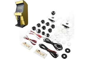 2 Player Arcade Games DIY Kit, 2 X Ball Head & Joystick & Gasket | 16 X 30 Button | 4 X 24 Buttons | 2 X Rocker Wire | 20 X B