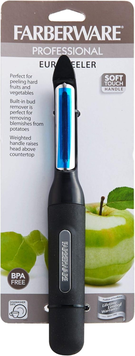 Farberware Professional Kitchen Tools, Euro Vegetable Peeler, Black: Kitchen & Dining
