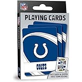 MasterPieces - NFL Playing Cards, Officially Licensed Indianapolis Colts Football Deck, Family Games for Adults and Kids, Standard Index