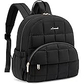 LOVEVOOK Small Backpack Purse for Women, Mini Puffer Backpack with Anti-theft Pocket, Lightweight Quilted Casual Daypack for Daily Work & Travel