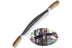 Konload Draw Knife 10" Drawknife for Peeling and Debarking Logs Tree Draw Shave Woodworking Tree Logs BuildingTool Hand Tools for Woodwork