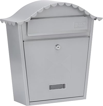 Burg-Wächter MB01S Silver Classic Wall Mounted Galvanised Steel Lockable Post
