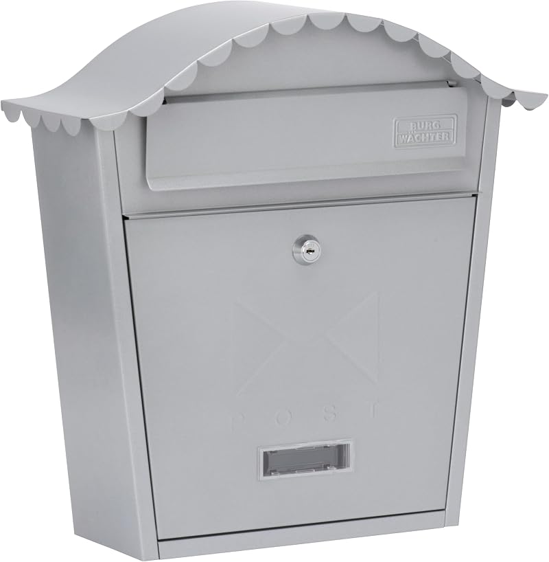 Burg-Wächter MB01S Silver Classic Wall Mounted Galvanised Steel Lockable Post