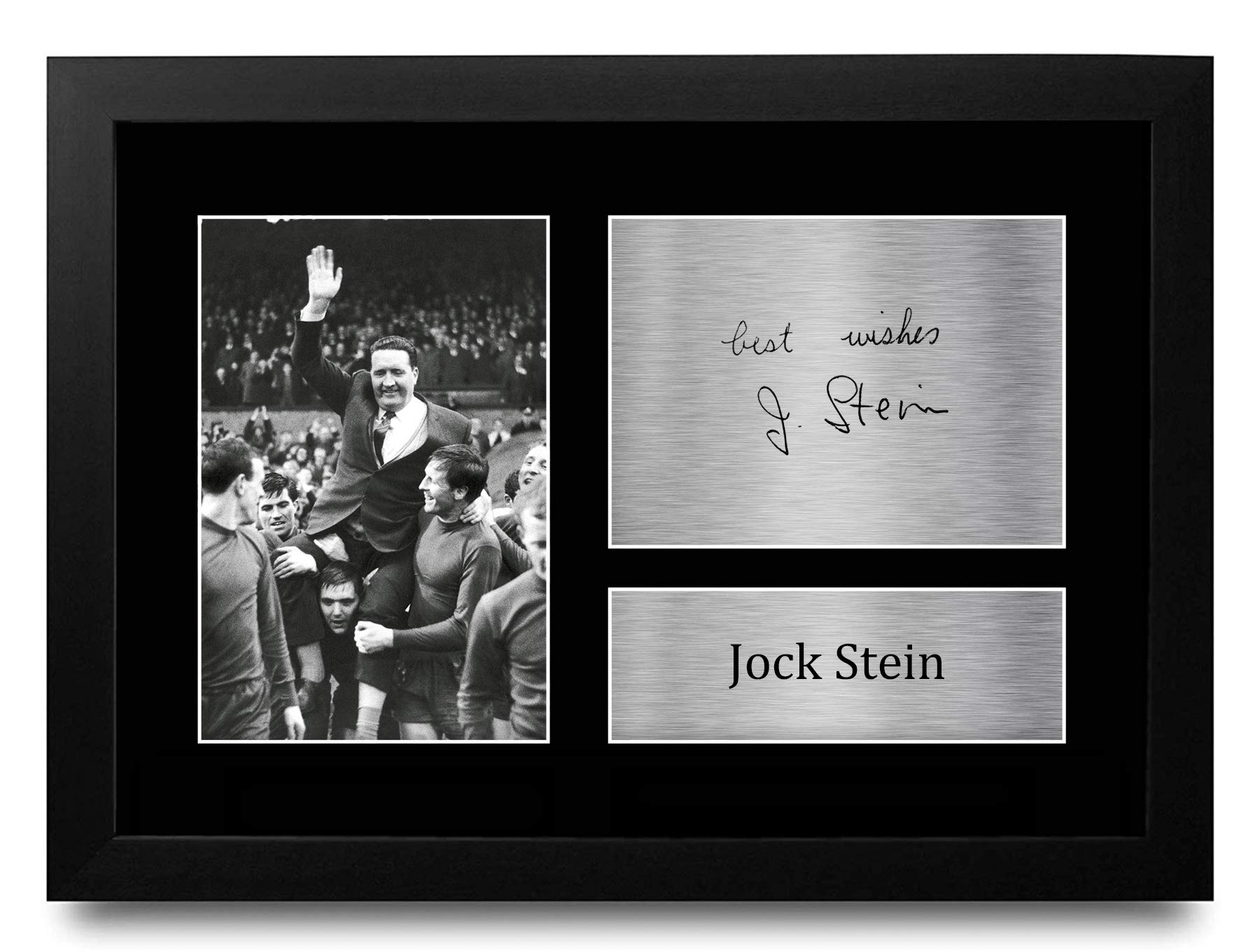 HWC Trading FR A4 Jock Stein Celtic Gifts Printed Signed Autograph Picture for Fans and Supporters - A4 Framed