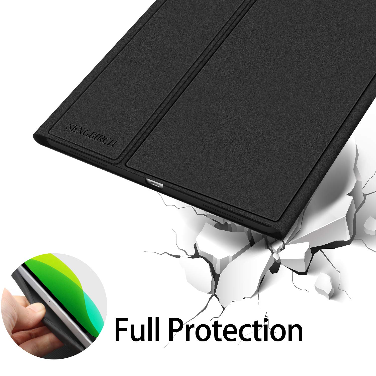 iPad Keyboard Case for iPad 10.2 2019-7th Generation iPad - iPad Pro 10.5(Air 3) - 7 Colors Backlight, Magnetically Detachable Wireless Keyboard - Folio Cover for New iPad 10.2\