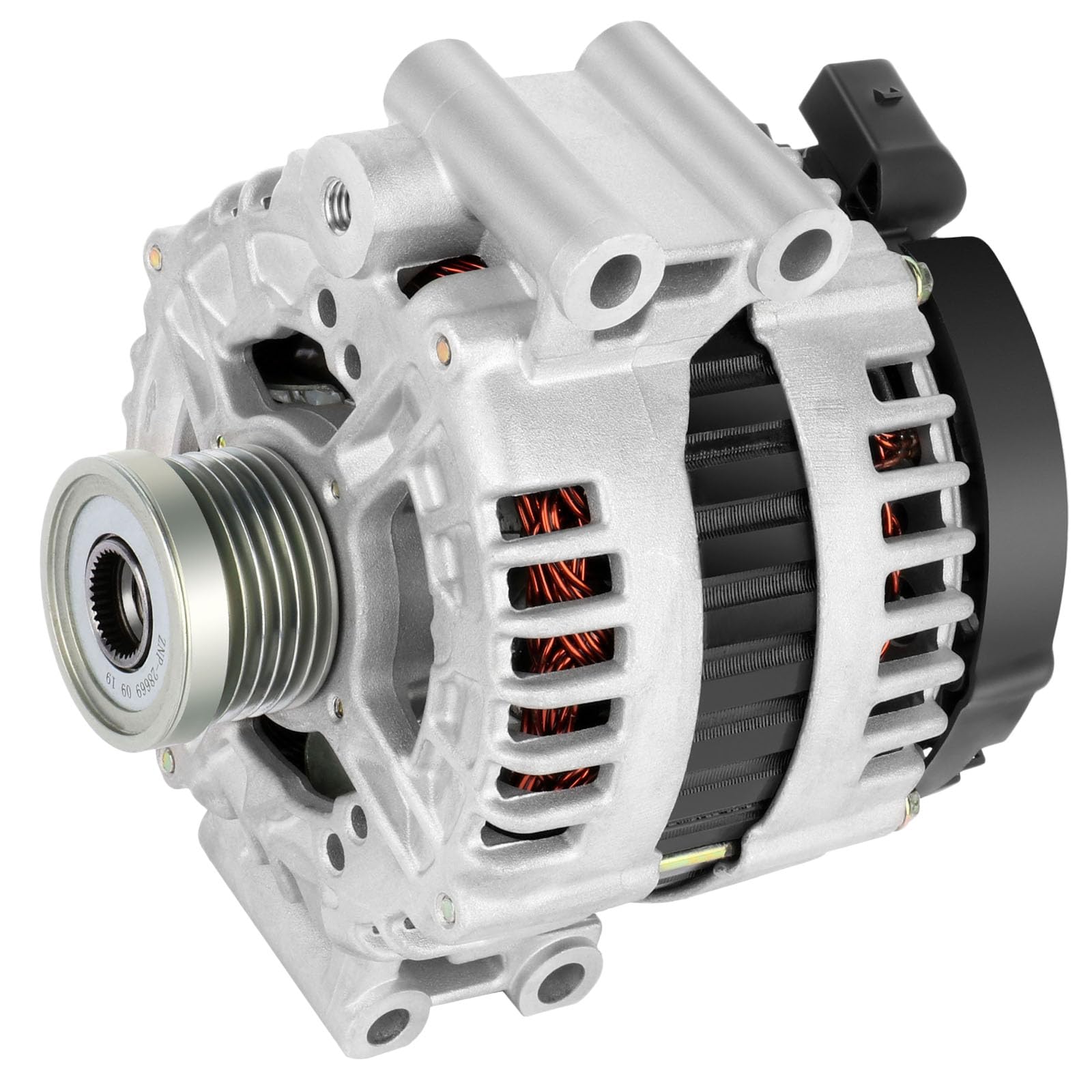 Photo 1 of SCITOO Alternator 11301 Fit for BMW 2008-2013 3.0L For BMW 323i 2007-2009 2.5L For BMW X3 2007-2009 3.0L ABO0391 12-31-7-550-968 12V 180Amp CW 6 Groove Clutch Pulley VBO0391 400-24214 400-24287